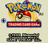 Pokemon Trading Card Game title screen for GameBoy Color